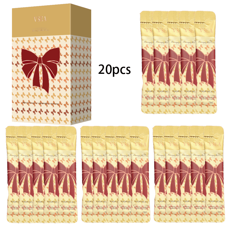 20pcs Rose & Pink Bow Hyaluronic Acid Hand Cream Set
