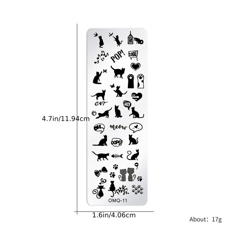Nail Art Stamping Template Kit for Manicure - Different Nail Plates