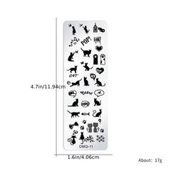 Nail Art Stamping Template Kit for Manicure - Different Nail Plates