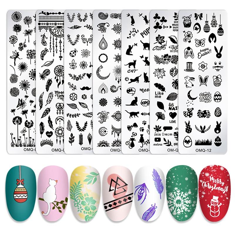Nail Art Stamping Template Kit for Manicure - Different Nail Plates