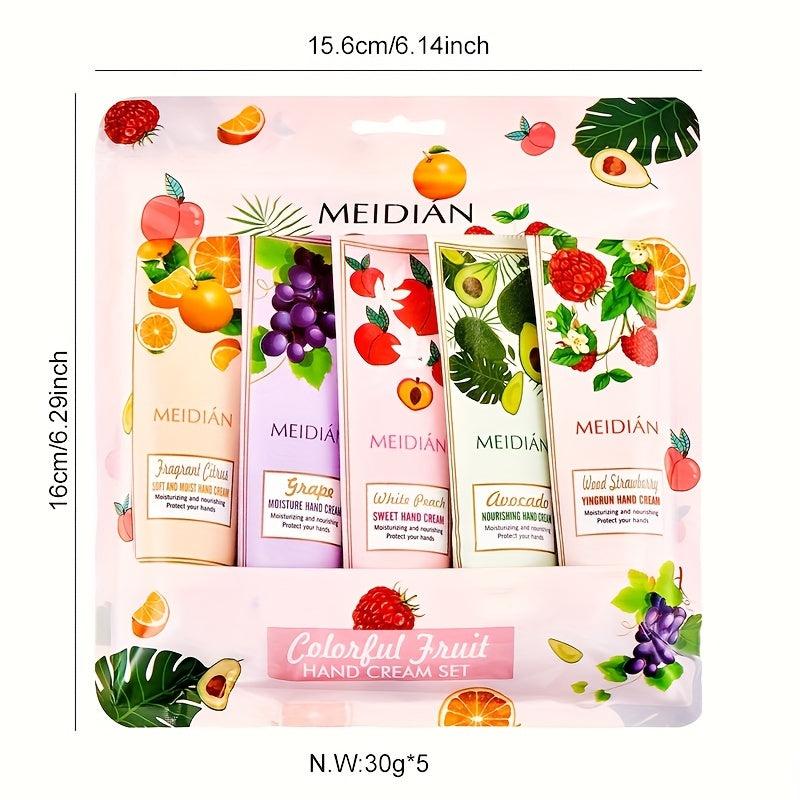 Fruity Fragrance Hand Cream Gift Set for Dry Skin, Moisturizing and Nourishing