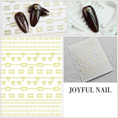 Sparkling Holographic Nail Art Stickers Self Adhesive Glitter Decals