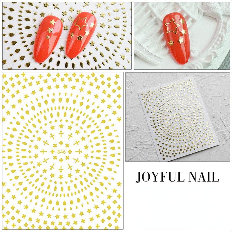 Sparkling Holographic Nail Art Stickers Self Adhesive Glitter Decals