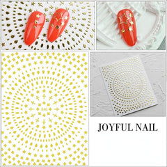 Sparkling Holographic Nail Art Stickers Self Adhesive Glitter Decals