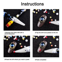 5 Pcs Diamond Picker Wax Pen Nail Art Tool