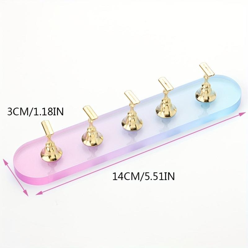 Acrylic Magnetic Nail Polish Display Stand Gradient Design