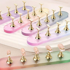 Acrylic Magnetic Nail Polish Display Stand Gradient Design