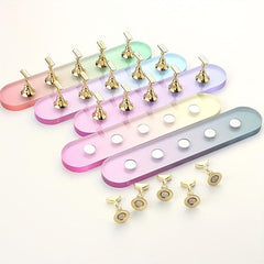 Acrylic Magnetic Nail Polish Display Stand Gradient Design