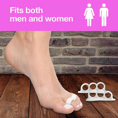 Gel Toe Straighteners With Separator Loops - Realign Bent Toes - Beige
