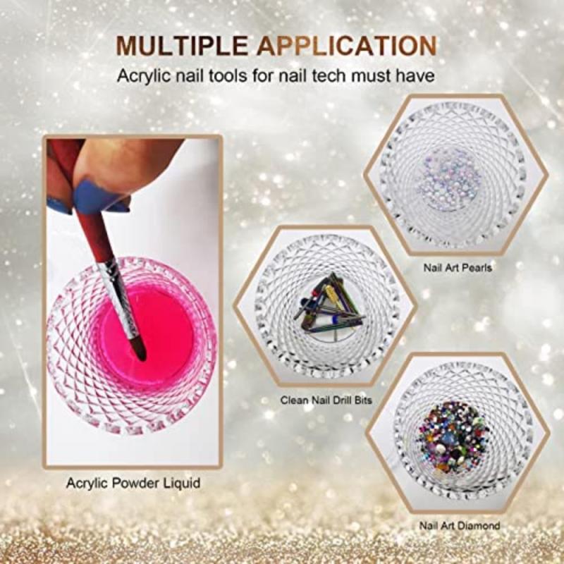 Acrylic Nail Cup Acrylic Powder Liquid Dappen Cup with Lid