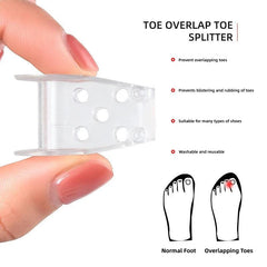 Silicone Toe Separators for Overlapping Toes - Toe Stretcher Divider Guards