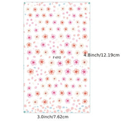 3D Flower Nail Art Stickers Self Adhesive Decals for Acrylic Nails