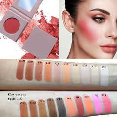 Blush & Contour Palette Single Piece DIY Combination Makeup Mirror Matte Natural