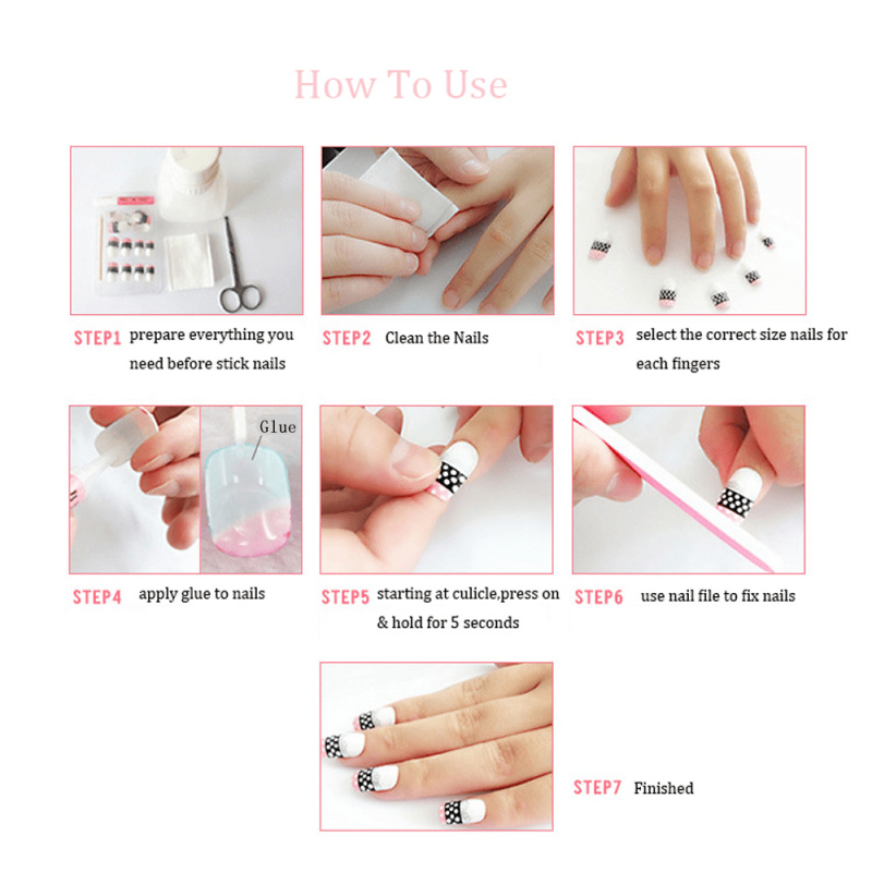 Red Square Press On Nails Stylish Acrylic False Nails for Women