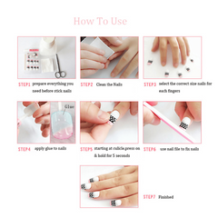 Red Square Press On Nails Stylish Acrylic False Nails for Women