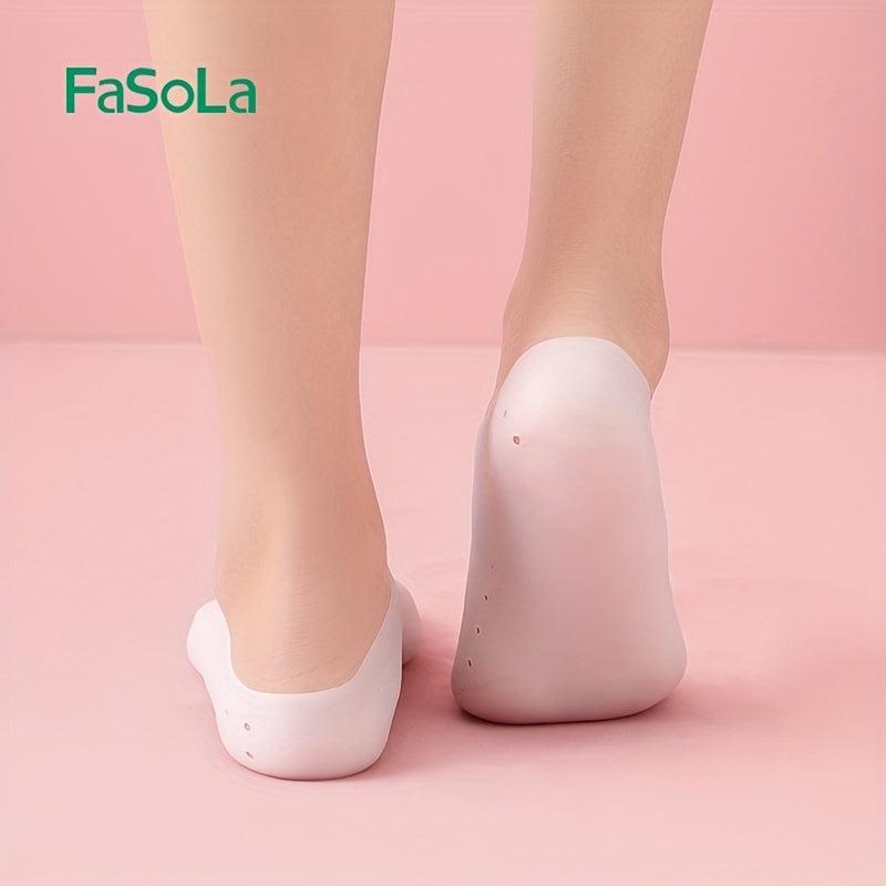 Silicone Heel Sleeves Gel Pads Relief Pain Toe Socks
