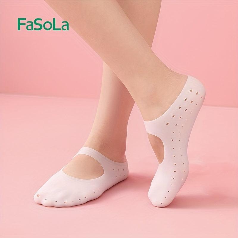 Silicone Heel Sleeves Gel Pads Relief Pain Toe Socks