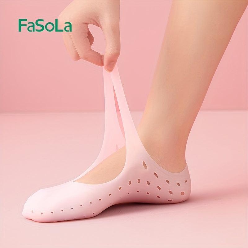 Silicone Heel Sleeves Gel Pads Relief Pain Toe Socks