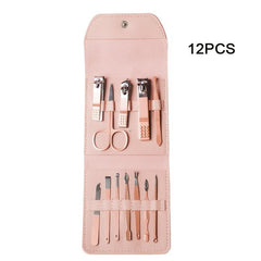 Stainless Steel Grooming Kit 16 Pcs Nail Care Files Ear Spoon Clip