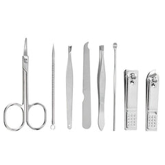 8 Pcs Nail Clipper Set Grooming Kit Nail Cutter Files Professional Manicure Kit