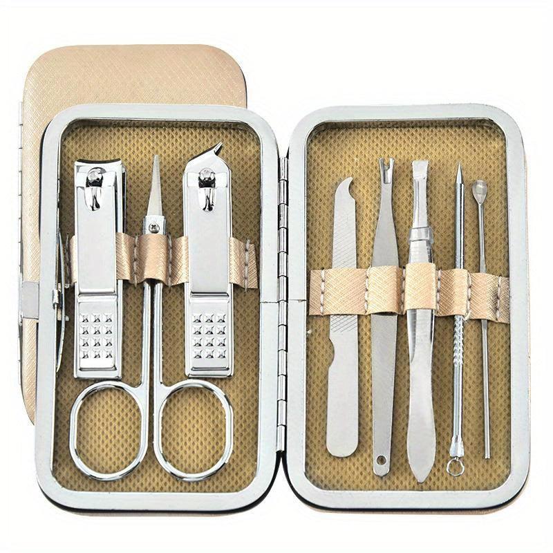 8 Pcs Nail Clipper Set Grooming Kit Nail Cutter Files Professional Manicure Kit