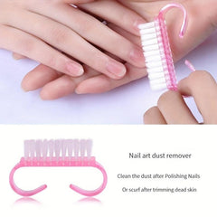 3Pcs Handle Grip Nail Brush for Cleaning Fingernails
