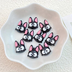 10Pcs Halloween Cat Resin Crafts for Jewelry Making & Manicure Art