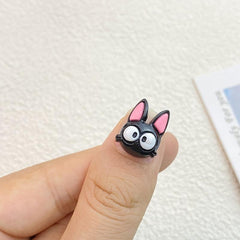 10Pcs Halloween Cat Resin Crafts for Jewelry Making & Manicure Art