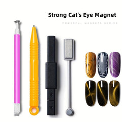 6 Pcs Nail Magnet Tool Set Cat Eye Gel Pen