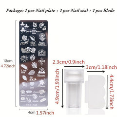 Nail Stamping Board Set Brush Transfer Template DIY Nail Tool