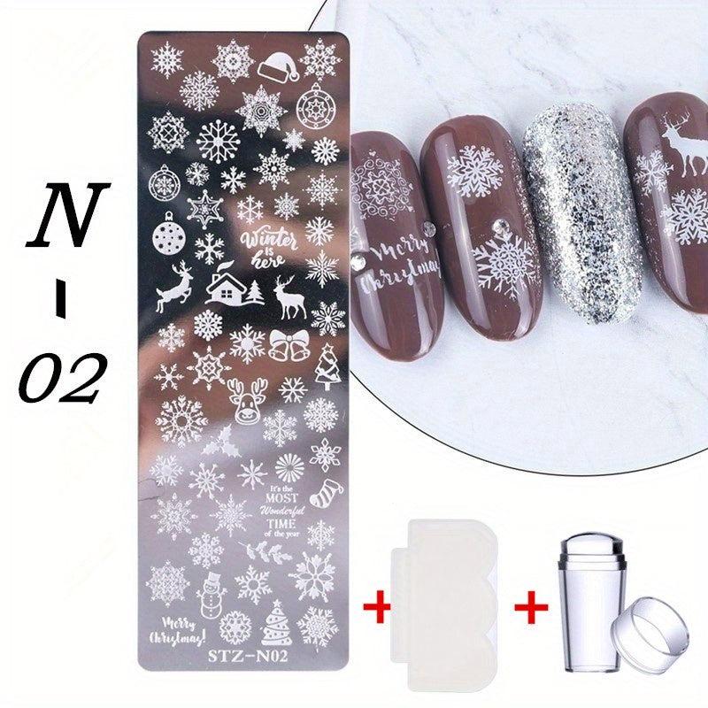 Nail Stamping Board Set Brush Transfer Template DIY Nail Tool