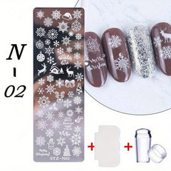 Nail Stamping Board Set Brush Transfer Template DIY Nail Tool