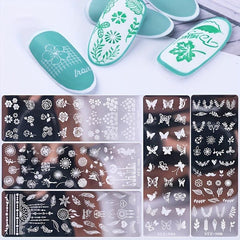 Nail Stamping Board Set Brush Transfer Template DIY Nail Tool