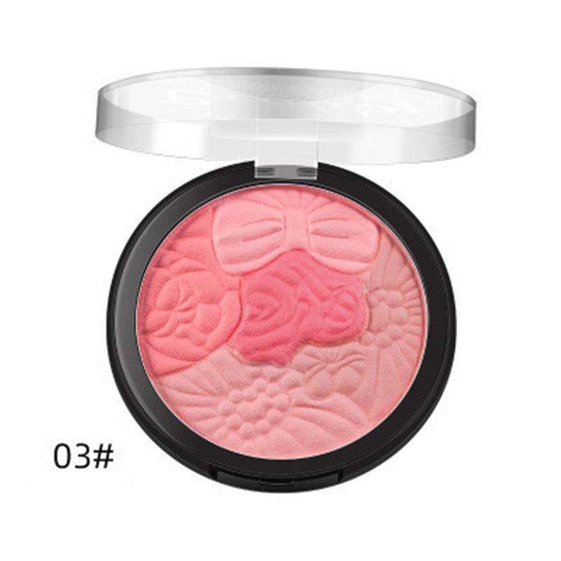 5 Petal Blush Compact Carved Rouge for Facial Contouring & Brightening