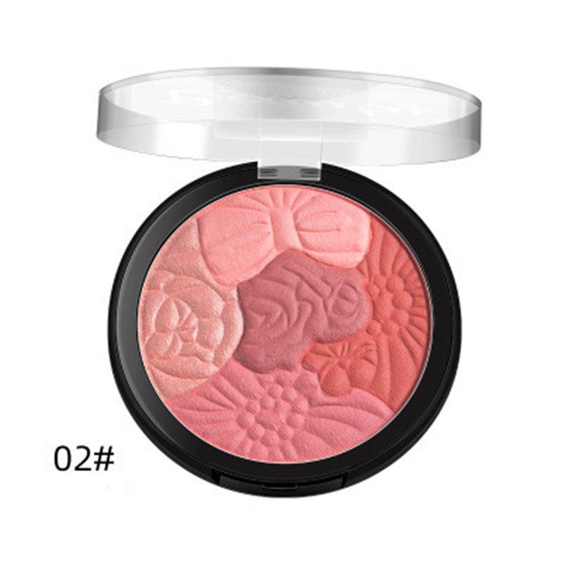 5 Petal Blush Compact Carved Rouge for Facial Contouring & Brightening
