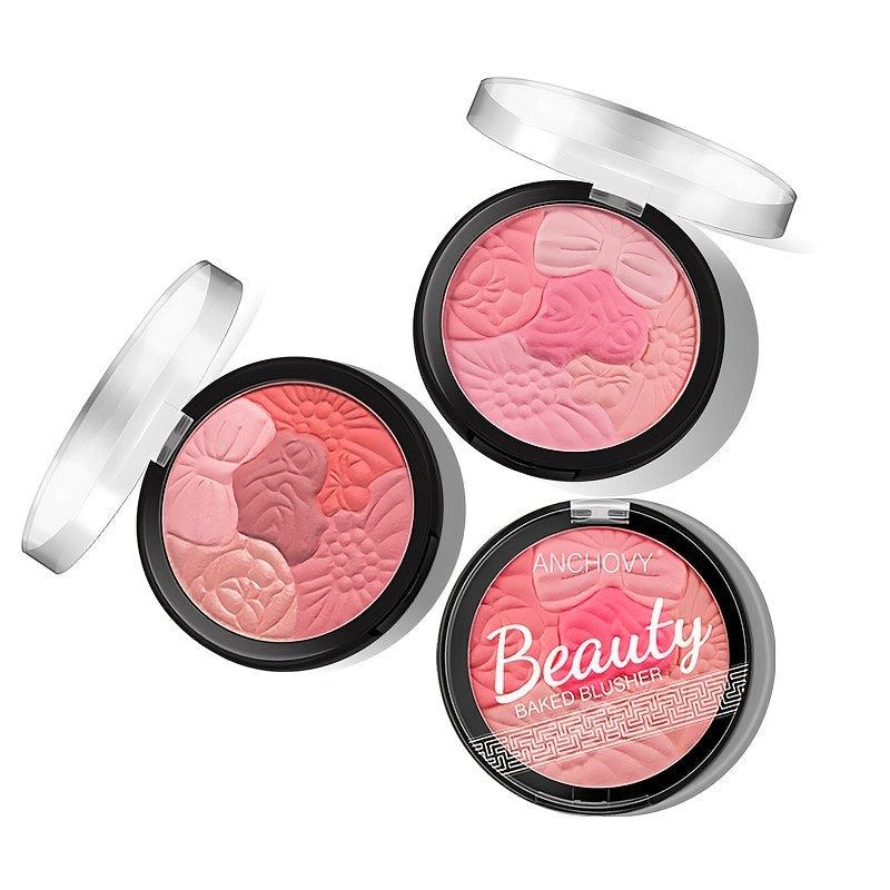 5 Petal Blush Compact Carved Rouge for Facial Contouring & Brightening