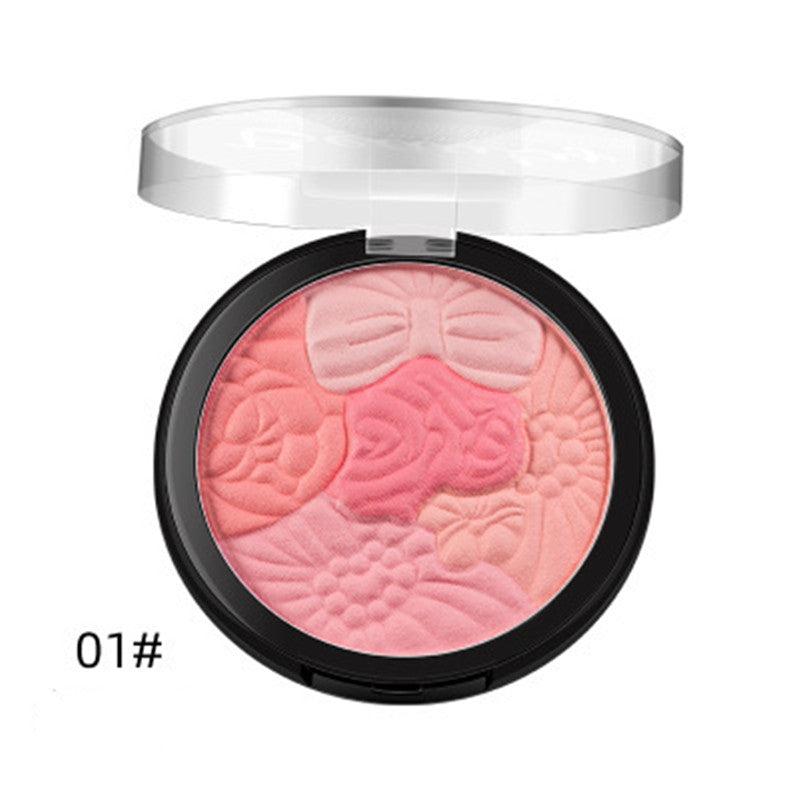 5 Petal Blush Compact Carved Rouge for Facial Contouring & Brightening