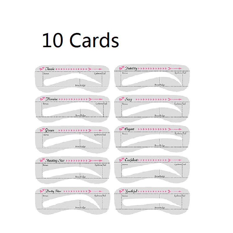 12pcs Eyebrow Stencil Reusable Stickers Stamp Makeup Tool