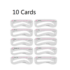 12pcs Eyebrow Stencil Reusable Stickers Stamp Makeup Tool