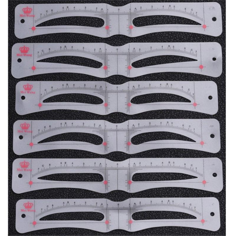12pcs Eyebrow Stencil Reusable Stickers Stamp Makeup Tool