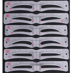 12pcs Eyebrow Stencil Reusable Stickers Stamp Makeup Tool