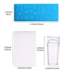 12pcs Nail Art Printing Template Set DIY Manicure Tools