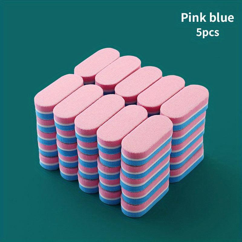 Mini Nail File Set Sponge Strip Rub Square Oval Manicure Kit