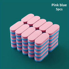 Mini Nail File Set Sponge Strip Rub Square Oval Manicure Kit