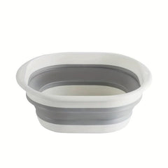 Portable Foldable Thick Wash Basin Travel Plastic Compression
