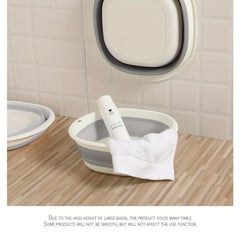 Portable Foldable Thick Wash Basin Travel Plastic Compression