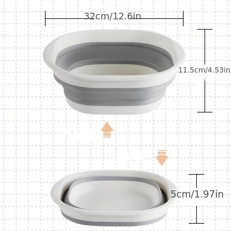 Portable Foldable Thick Wash Basin Travel Plastic Compression