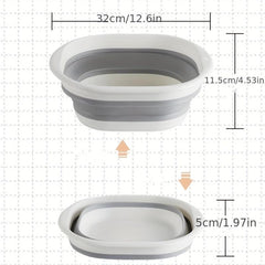 Portable Foldable Thick Wash Basin Travel Plastic Compression