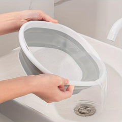 Portable Foldable Thick Wash Basin Travel Plastic Compression