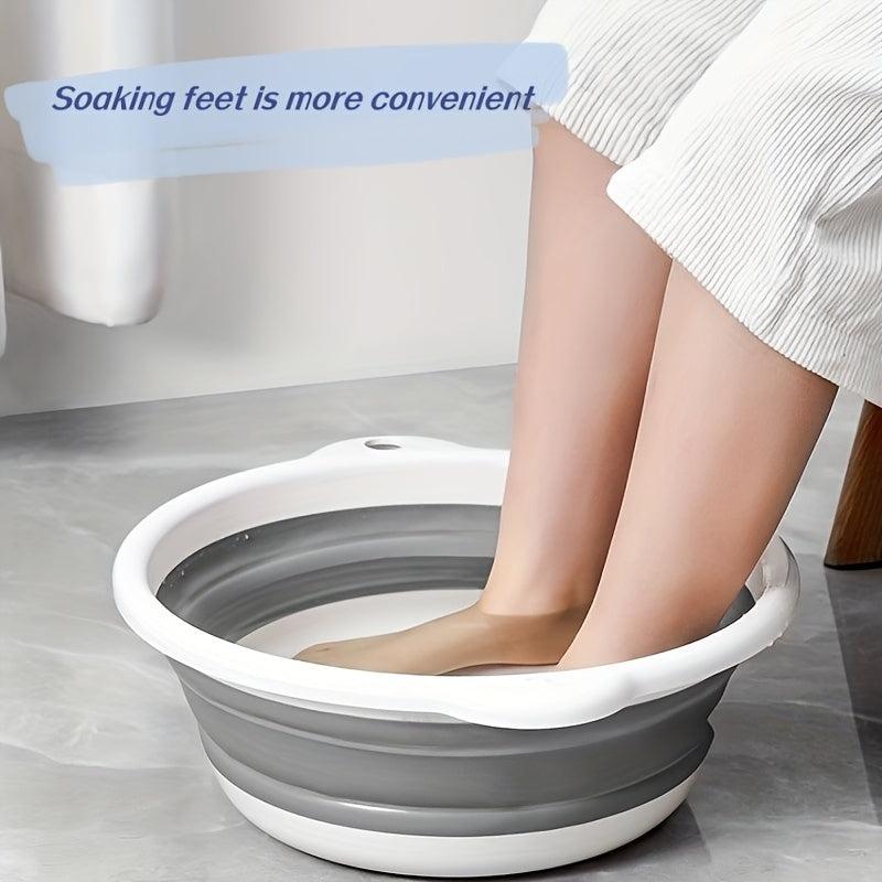 Portable Foldable Thick Wash Basin Travel Plastic Compression